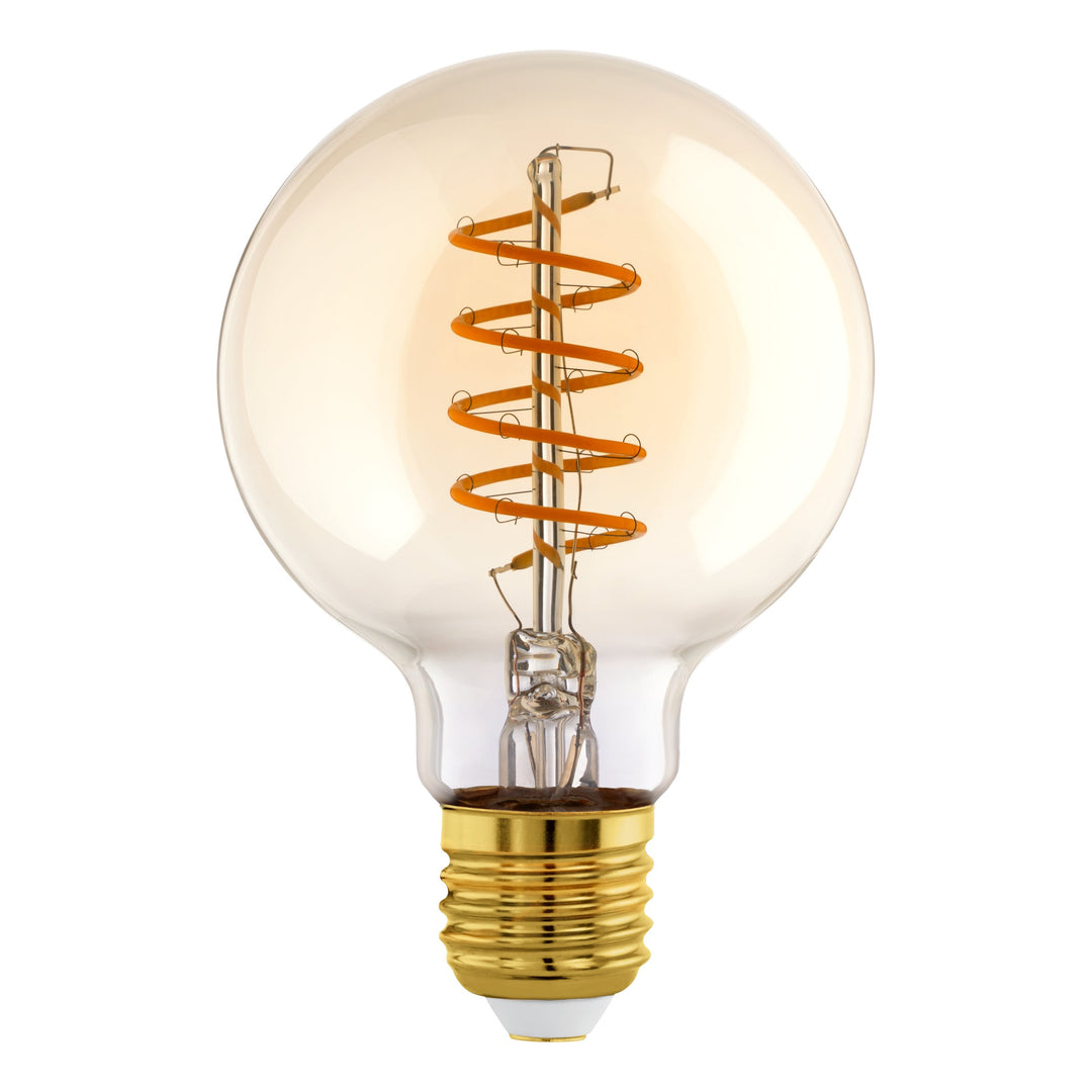 Leuchtmittel Lm_led_e27 Glas amber 1X8W L:14,5 Ø 9,5 cm in