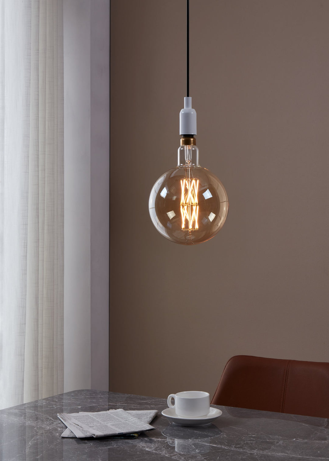 Leuchtmittel Lm_led_e27 Glas amber 1X8W L:30,5 Ø 20 cm in