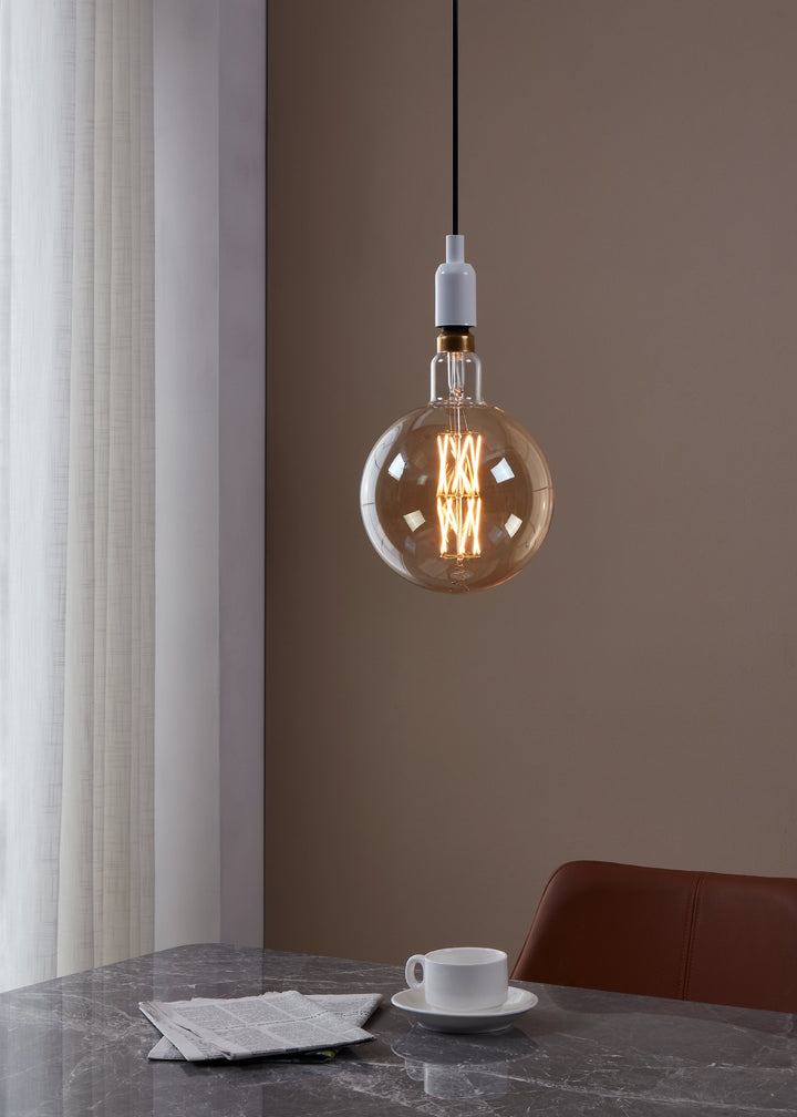 Leuchtmittel Lm_led_e27 Glas amber 1X8W L:30,5 Ø 20 cm in