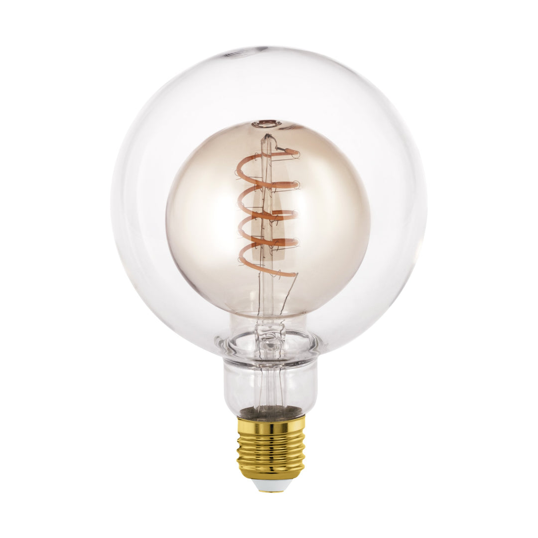 Leuchtmittel Lm_led_e27 Glas amber, klar 1X4W L:17,8 Ø 12,5 cm in