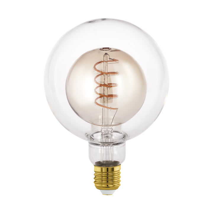 Leuchtmittel Lm_led_e27 Glas amber, klar 1X4W L:17,8 Ø 12,5 cm in