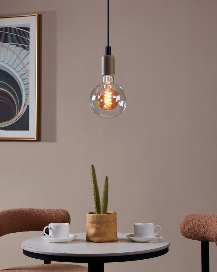 Leuchtmittel Lm_led_e27 Glas amber, klar 1X4W L:17,8 Ø 12,5 cm in
